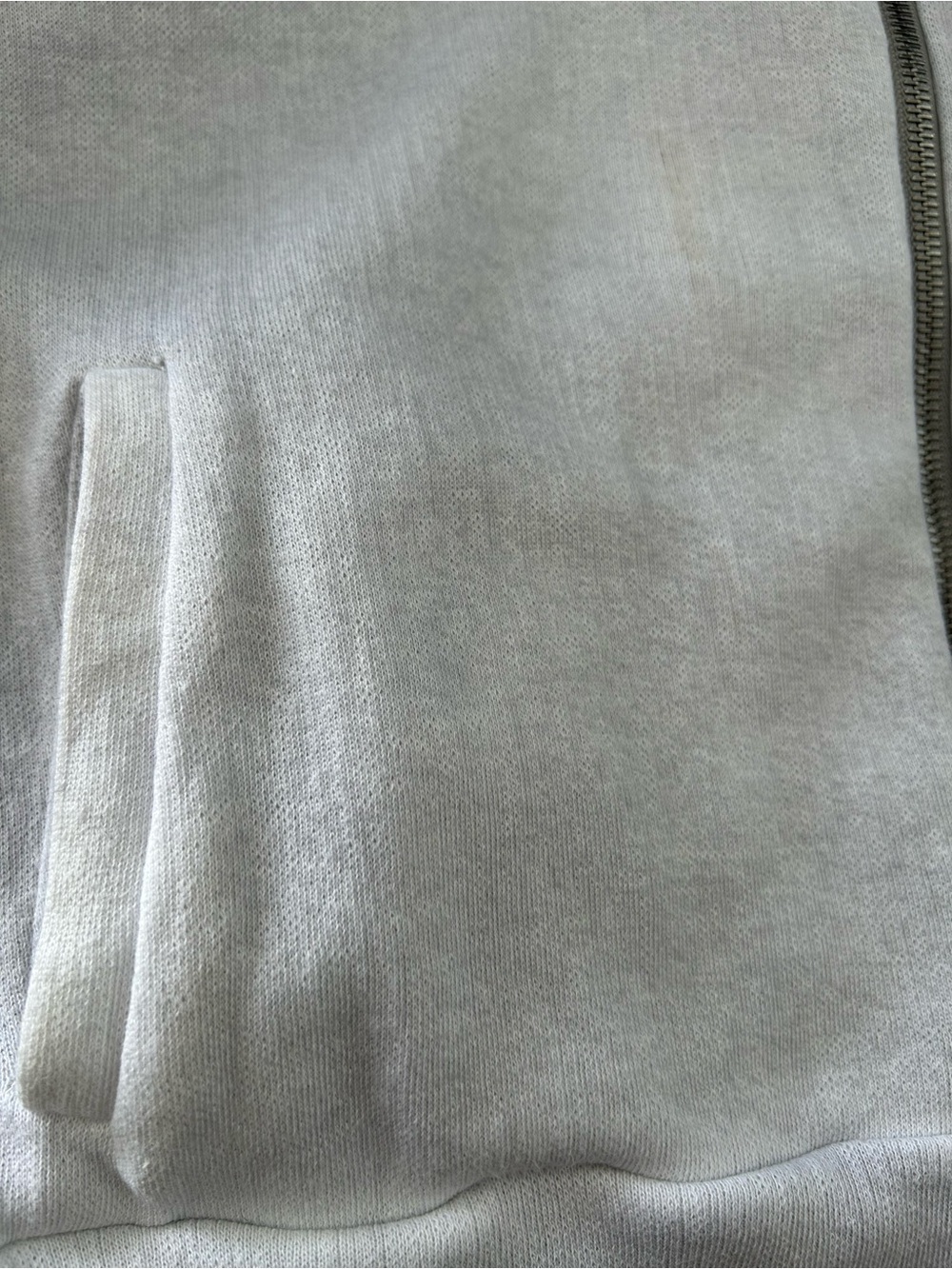 Avant Toi Light Gray Zip Cotton Hoodie - Picture 14 of 14